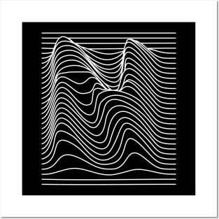 n wave lines design Posters and Art